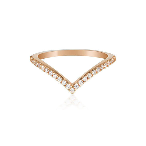 Georgini Rock Star V Rose Gold Ring Bevilles Jewellers 