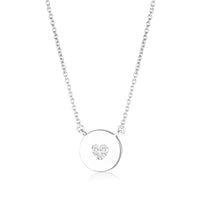 GEORGINI ROCK STAR HEART DISC SILVER PENDANT Georgini 