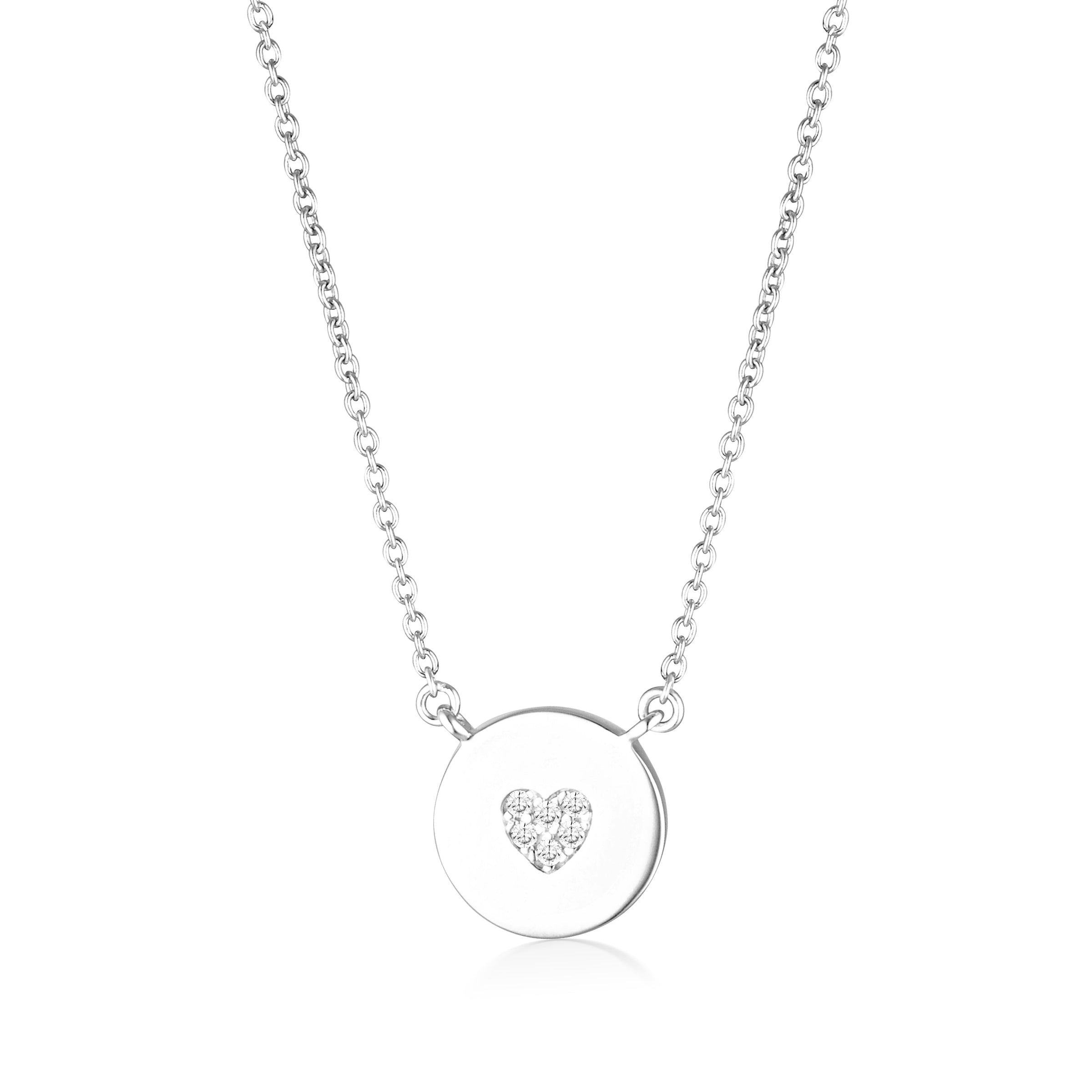 GEORGINI ROCK STAR HEART DISC SILVER PENDANT Georgini 