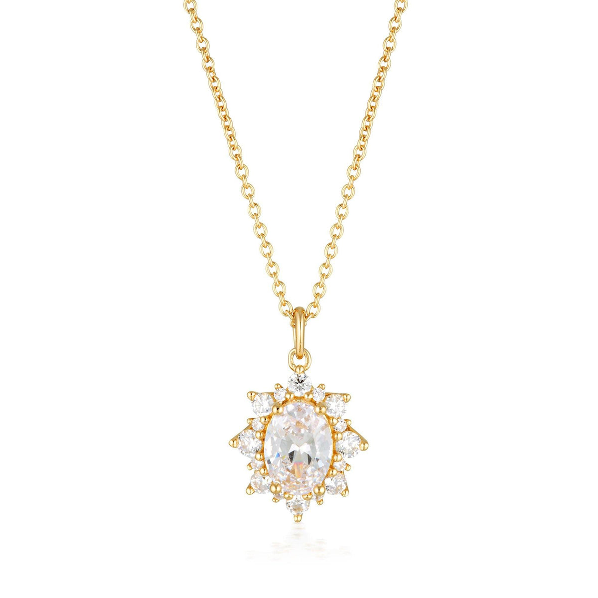 GEORGINI ICONIC BRIDAL ELOISE PENDANT GOLD Bevilles Jewellers 