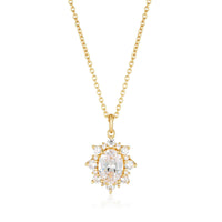 GEORGINI ICONIC BRIDAL ELOISE PENDANT GOLD Bevilles Jewellers 