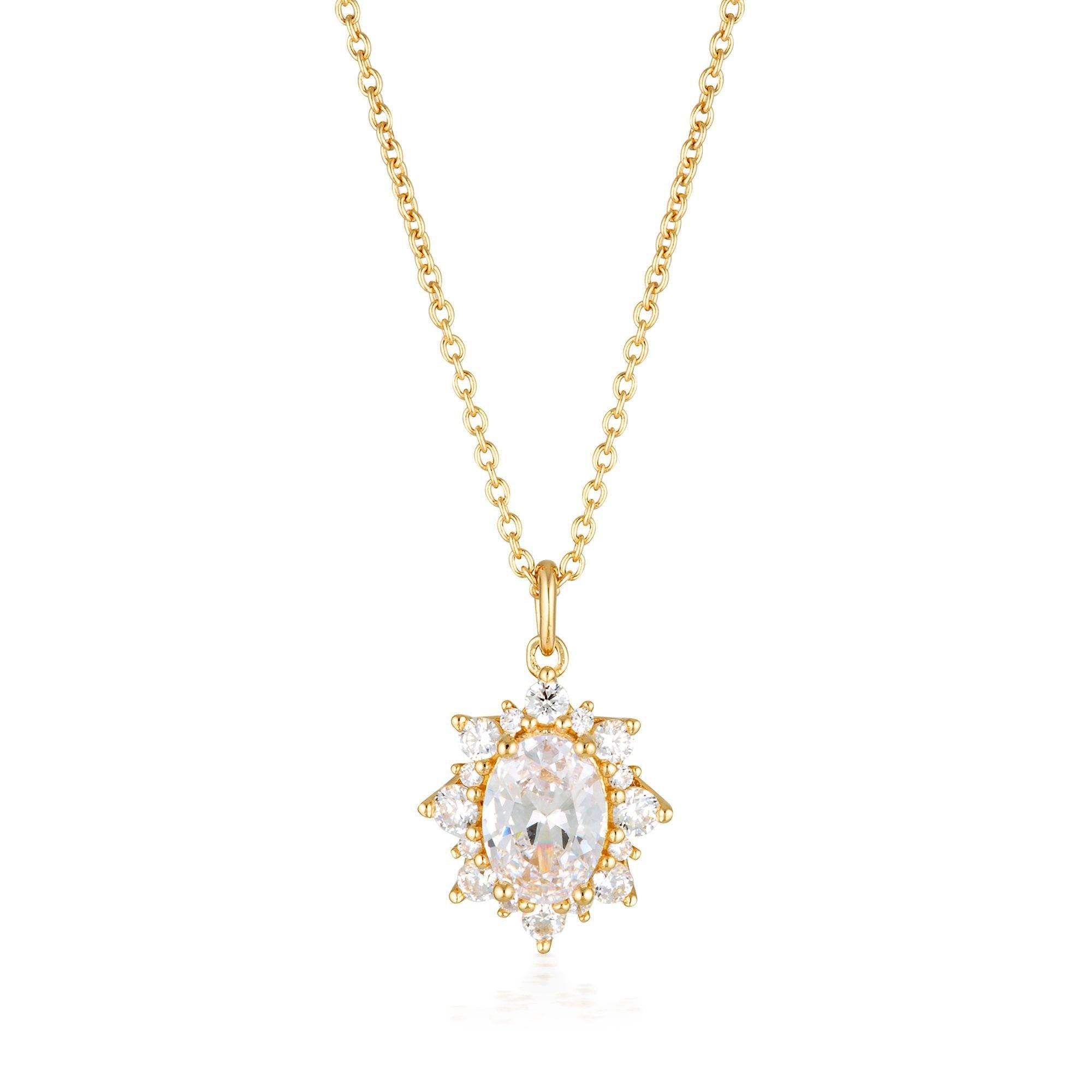 GEORGINI ICONIC BRIDAL ELOISE PENDANT GOLD Bevilles Jewellers 