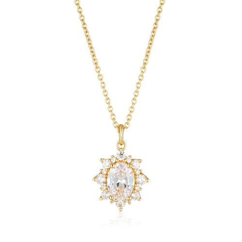 GEORGINI ICONIC BRIDAL ELOISE PENDANT GOLD Bevilles Jewellers 