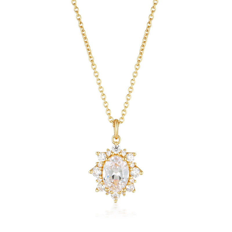 GEORGINI ICONIC BRIDAL ELOISE PENDANT GOLD Bevilles Jewellers 