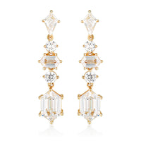 GEORGINI ROCK STAR SWORD GOLD EARRINGS Bevilles Jewellers 