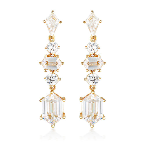 GEORGINI ROCK STAR SWORD GOLD EARRINGS Bevilles Jewellers 