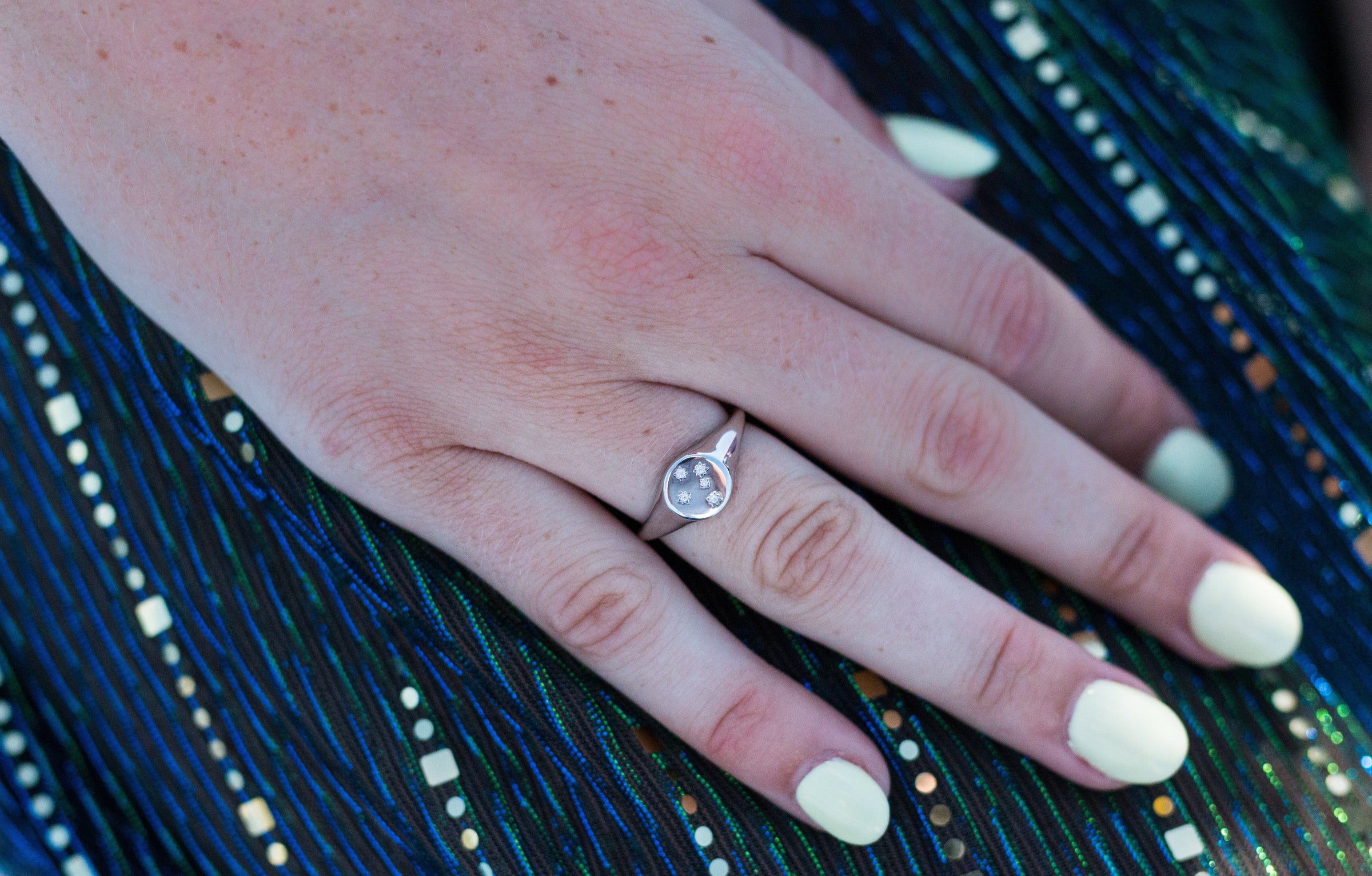 GEORGINI COMMONWEALTH COLLECTION SOUTHERN CROSS RING SILVER Bevilles Jewellers 