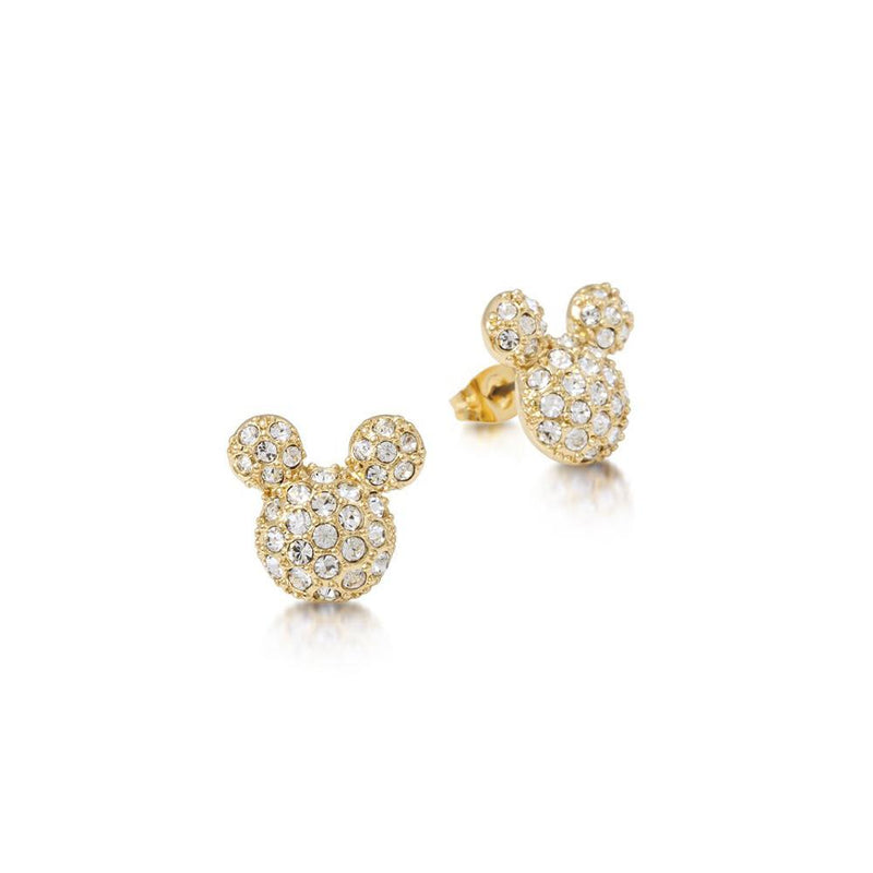 Disney Mickey Mouse Pave Stud Earrings Earrings Disney by Couture Kingdom 