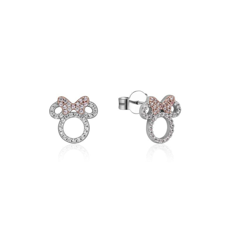 Disney Minnie Mouse Outline Cubic Zirconia Stud Earrings Earrings Disney by Couture Kingdom 