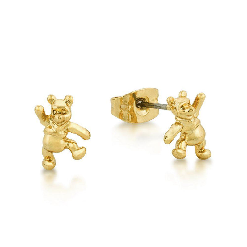 Disney Winnie the Pooh Gold Stud Earrings Earrings Disney by Couture Kingdom 
