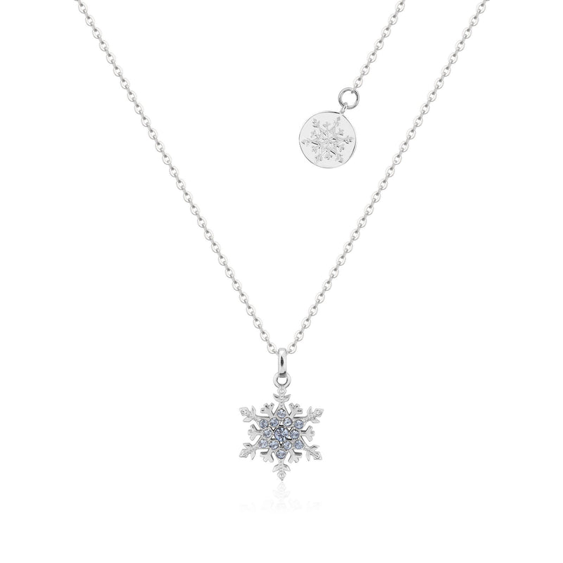 Disney Frozen 2 Elsa Blue Snowflake Necklace Sterling Silver 45cm Necklaces Disney by Couture Kingdom 