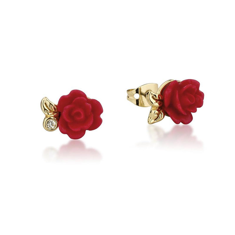 Disney Beauty and The Beast Enchanted Rose Red Earrings Earrings Disney by Couture Kingdom 