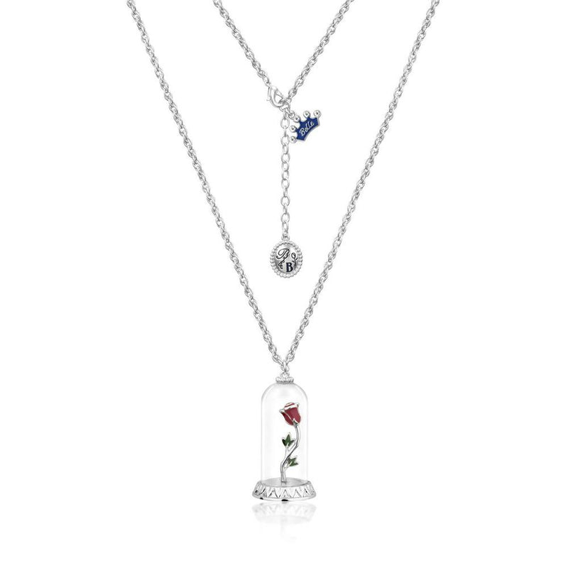 Disney Beauty and The Beast Enchanted Rose Necklace Necklaces Disney by Couture Kingdom 