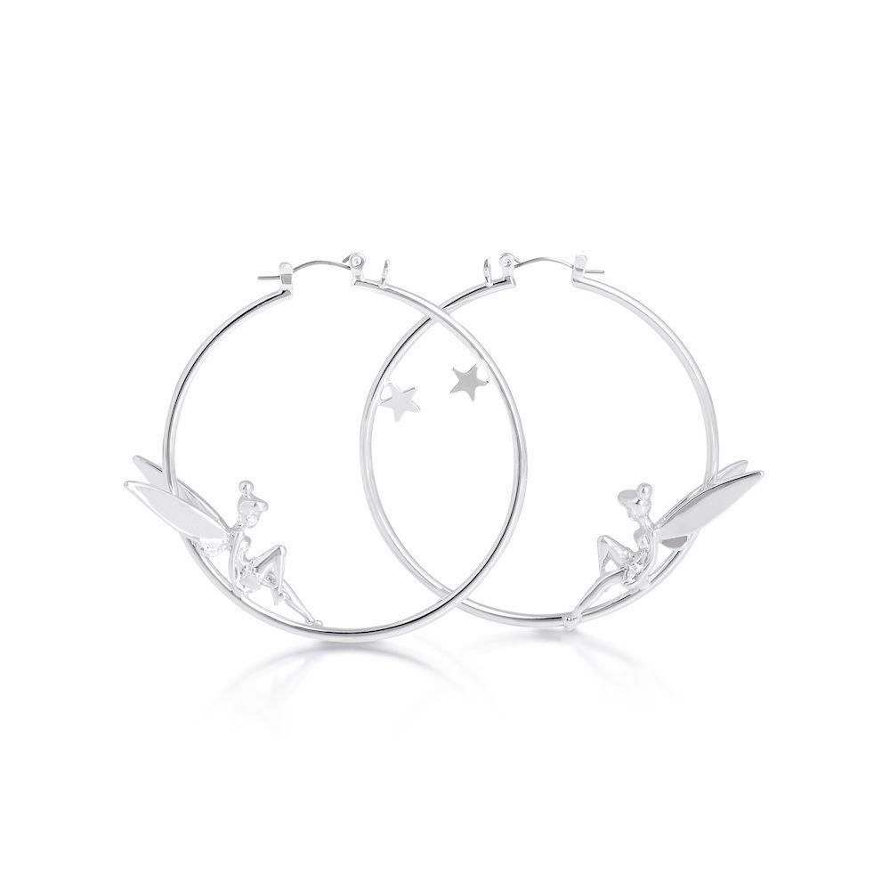 Disney Tinker Bell Silver Hoop Earrings Earrings Disney by Couture Kingdom 
