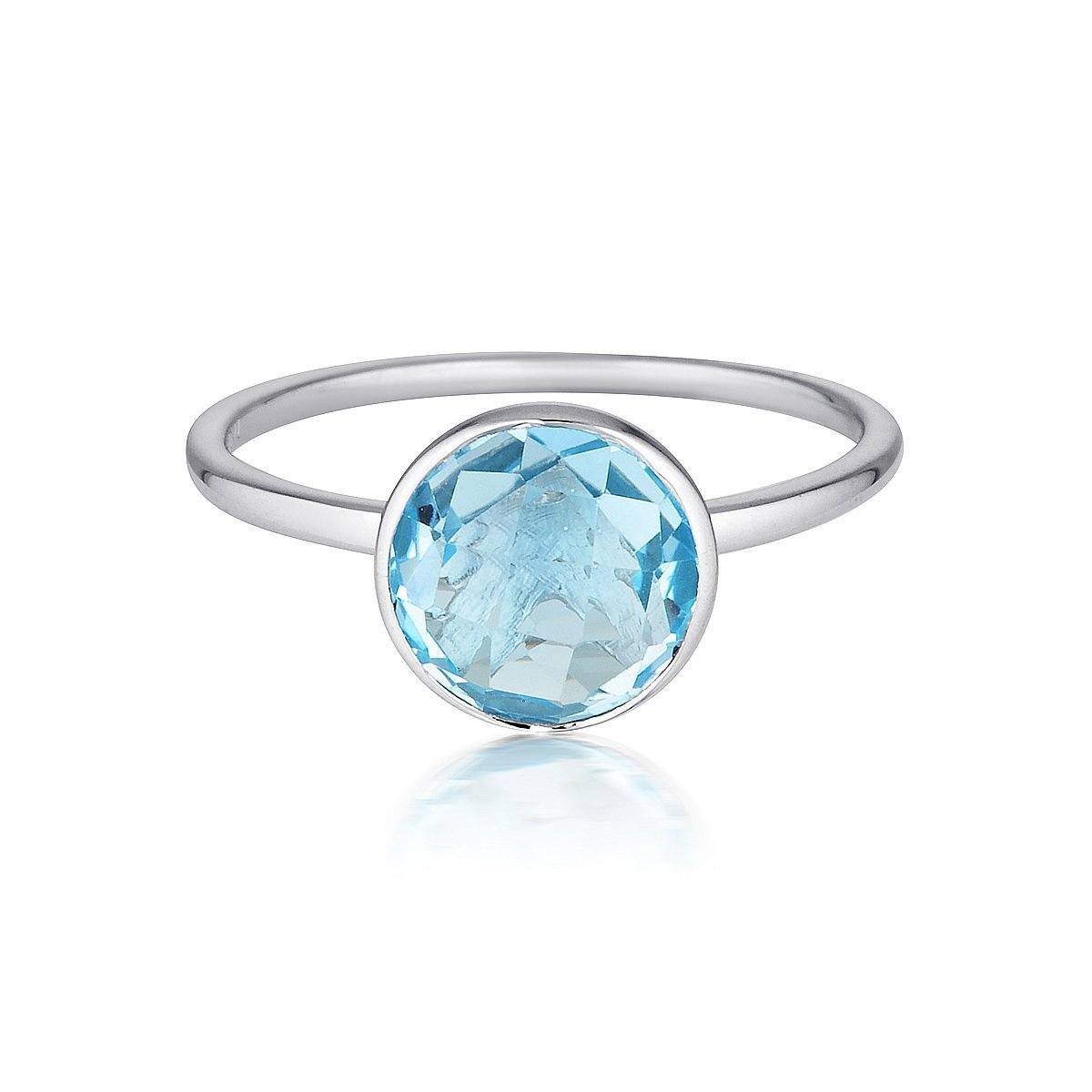 Georgini - Rodos Sterling Silver Blue Topaz Ring Bevilles Jewellers 