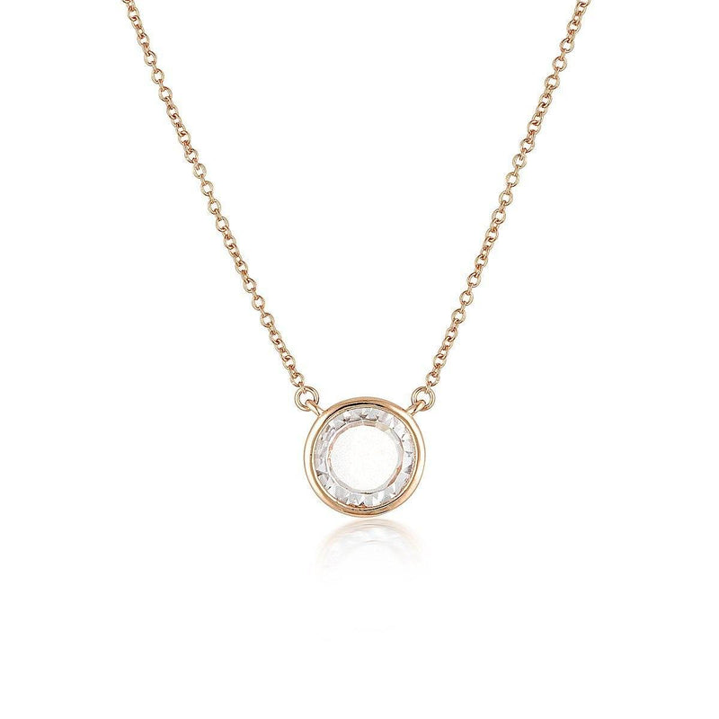 GEORGINI NOEL NIGHTS SLICED STONE NECKLACE ROSE GOLD Bevilles Jewellers 