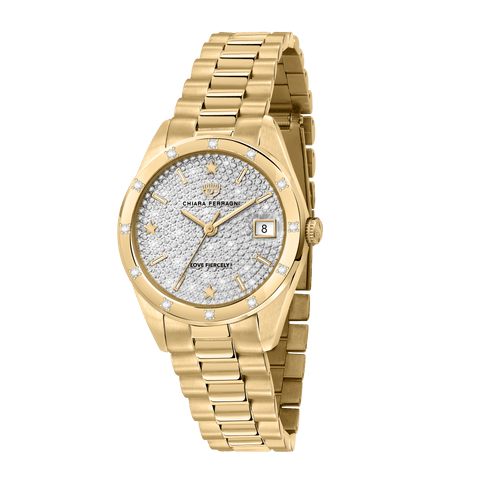 Chiara Ferragni Everyday Gold Glitter 32mm Watch Bevilles Jewellers 