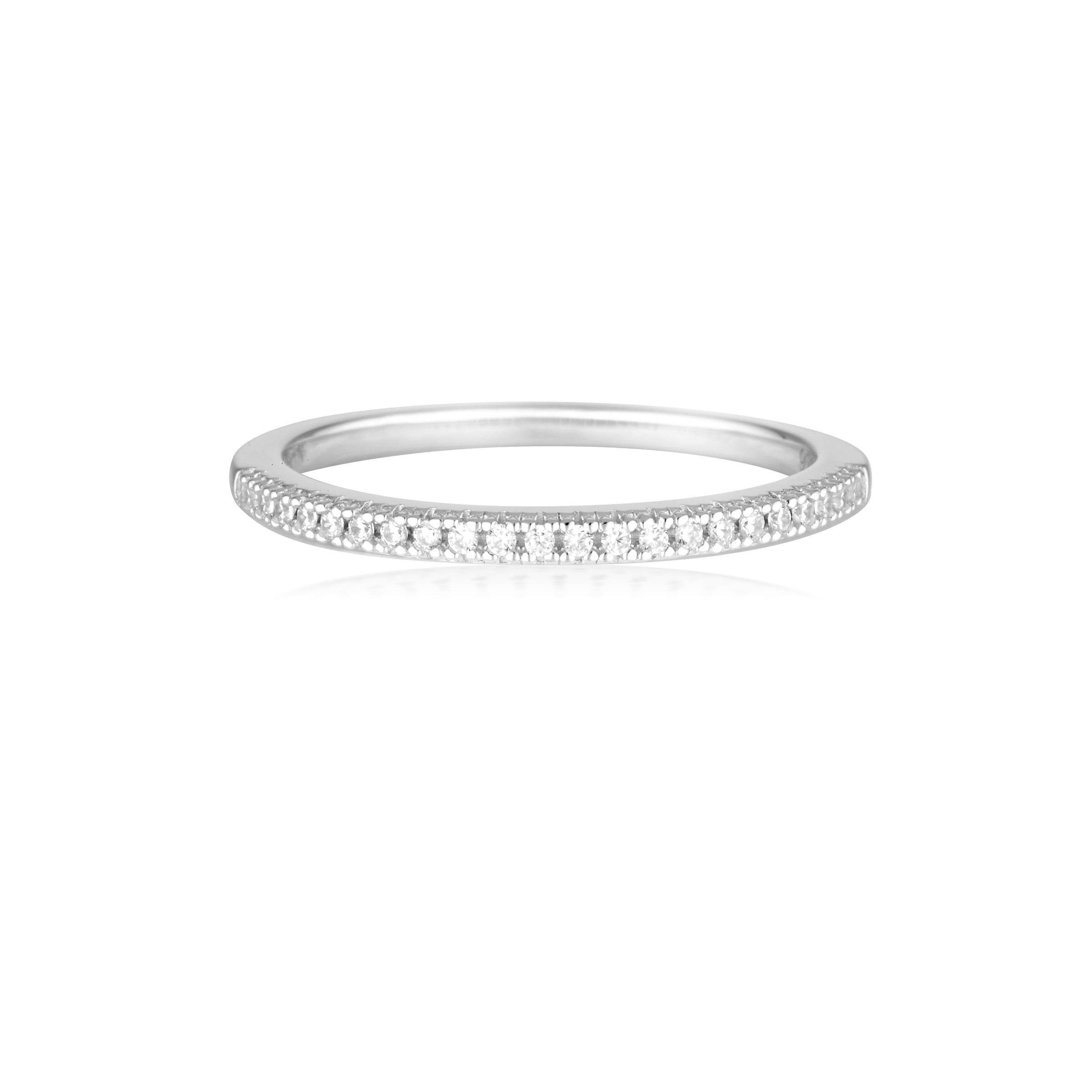GEORGINI ICONIC BRIDAL ANNE BAND SILVER Bevilles Jewellers 