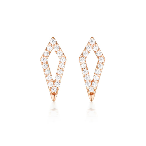 GEORGINI ROCK STAR KITE ROSE GOLD EARRINGS Bevilles Jewellers 