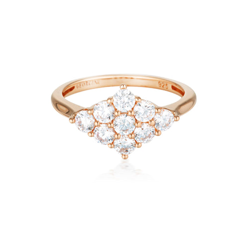 Georgini Rock Star Glam Rose Gold Ring Bevilles Jewellers 