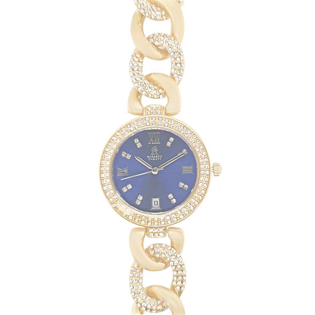 Roberto Carati Vivienne Gold and Blue Watch with Crystals M9084-V5 Watches Roberto Carati 
