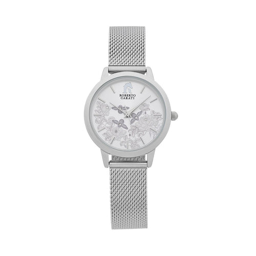 Roberto Carati Floral Silver Watch Watches Roberto Carati 