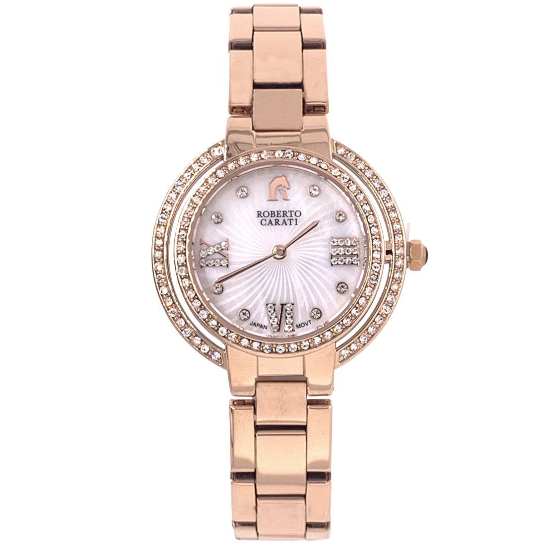 Roberto Carati Ambrosia Mother of Pearl & Crystals Rose Gold Watch Watches Roberto Carati 