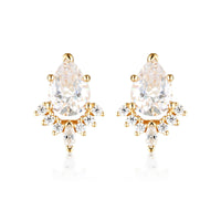 GEORGINI ICONIC BRIDAL PENELOPE EARRING GOLD Bevilles Jewellers 