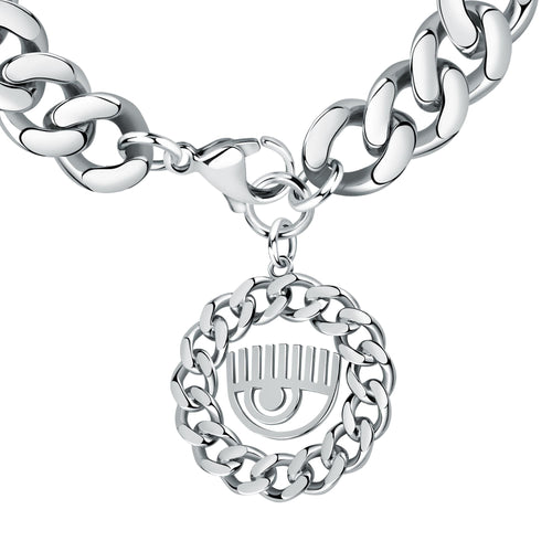 Chiara Ferragni Chain Collection Silver Eye Bracelet Bevilles Jewellers 