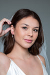 GEORGINI ICONIC BRIDAL DAPHNE EARRINGS SILVER Bevilles Jewellers 