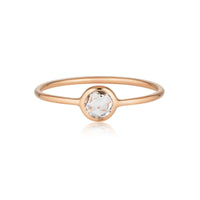 Georgini - Eos Rose Gold White Topaz Ring Bevilles Jewellers 8 