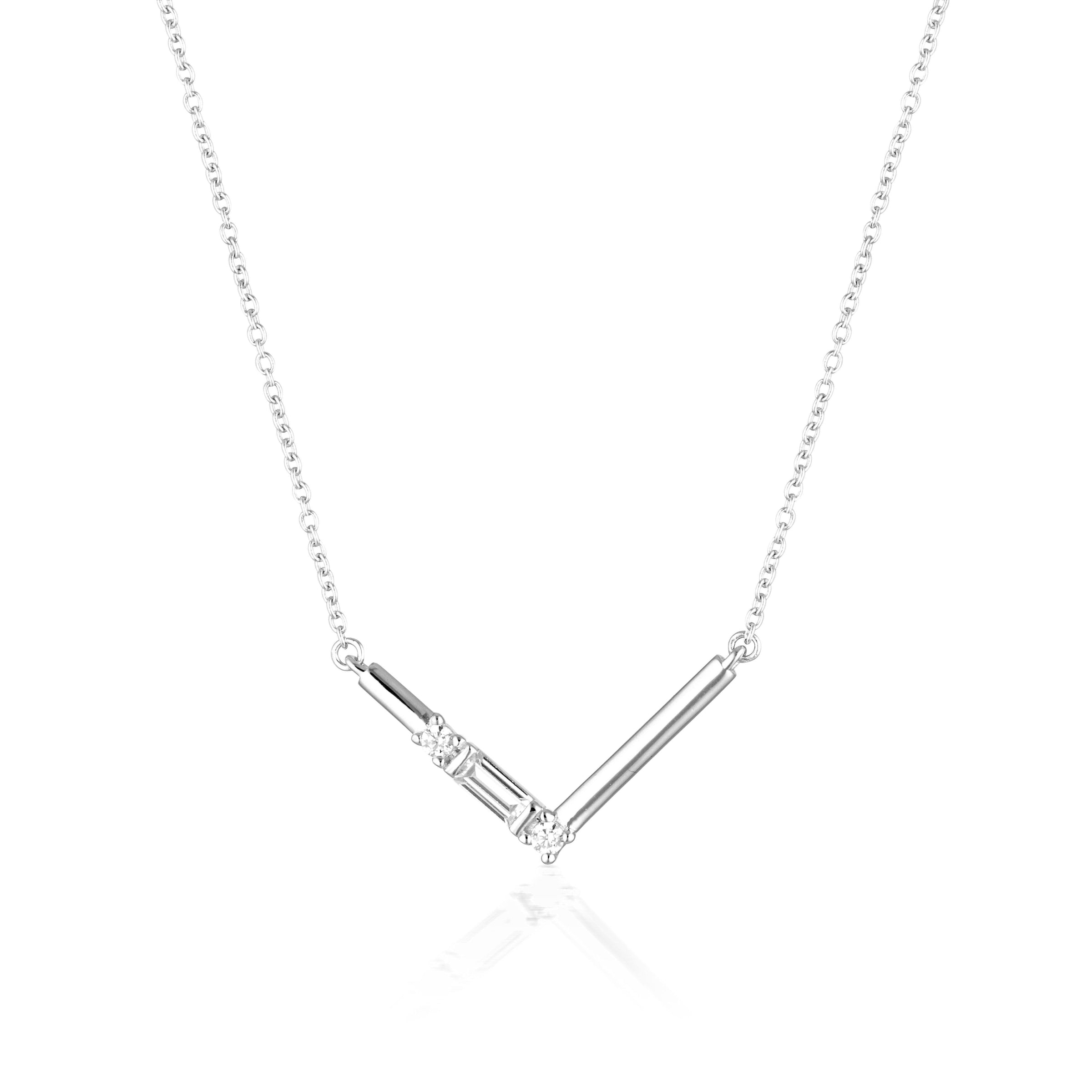 GEORGINI THE LAYERED EDIT TIGA NECKLACE SILVER Bevilles Jewellers 