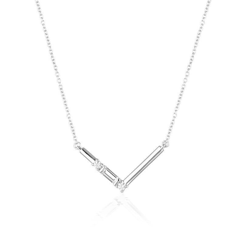 GEORGINI THE LAYERED EDIT TIGA NECKLACE SILVER Bevilles Jewellers 