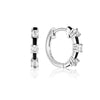 GEORGINI REFLECTION ENAMEL HOOP EARRINGS SILVER Georgini 
