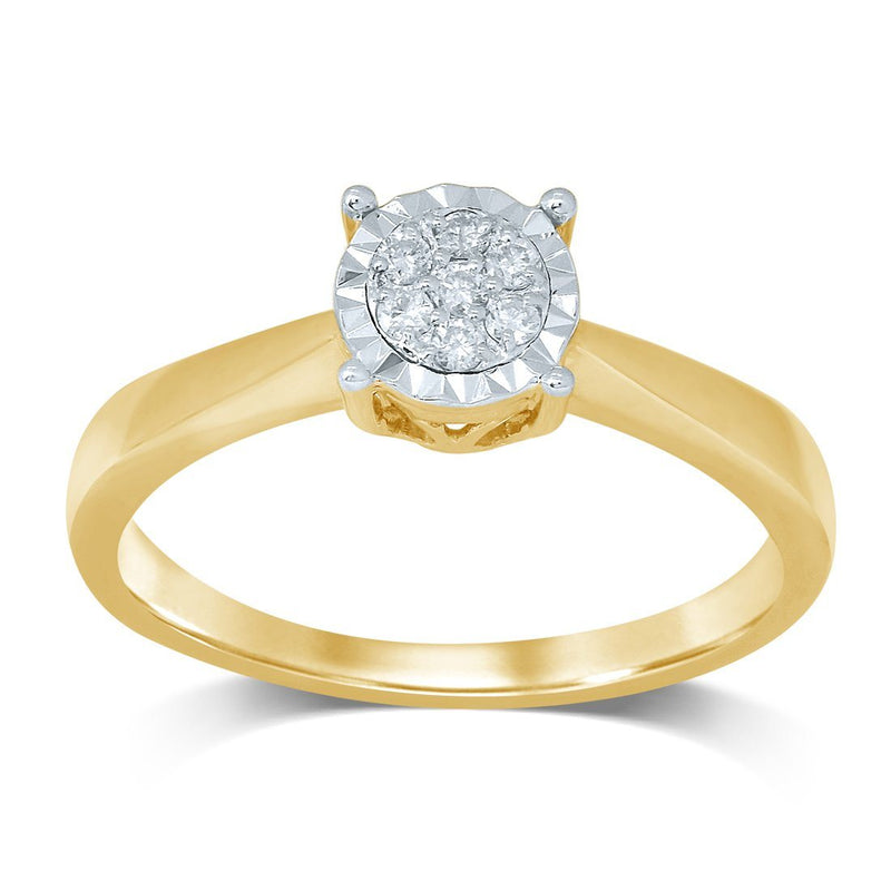 Miracle Ring with 0.10ct of Diamonds in 9ct Yellow Gold Rings Bevilles 