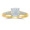 Martina Ring with 0.15ct of Diamonds in 9ct Yellow Gold Rings Bevilles 