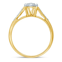 Martina Ring with 0.15ct of Diamonds in 9ct Yellow Gold Rings Bevilles 