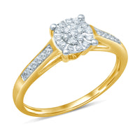 Martina Ring with 0.15ct of Diamonds in 9ct Yellow Gold Rings Bevilles 