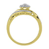Solitaire Look Ring with 0.14ct of Diamonds in 9ct Yellow Gold Rings Bevilles 