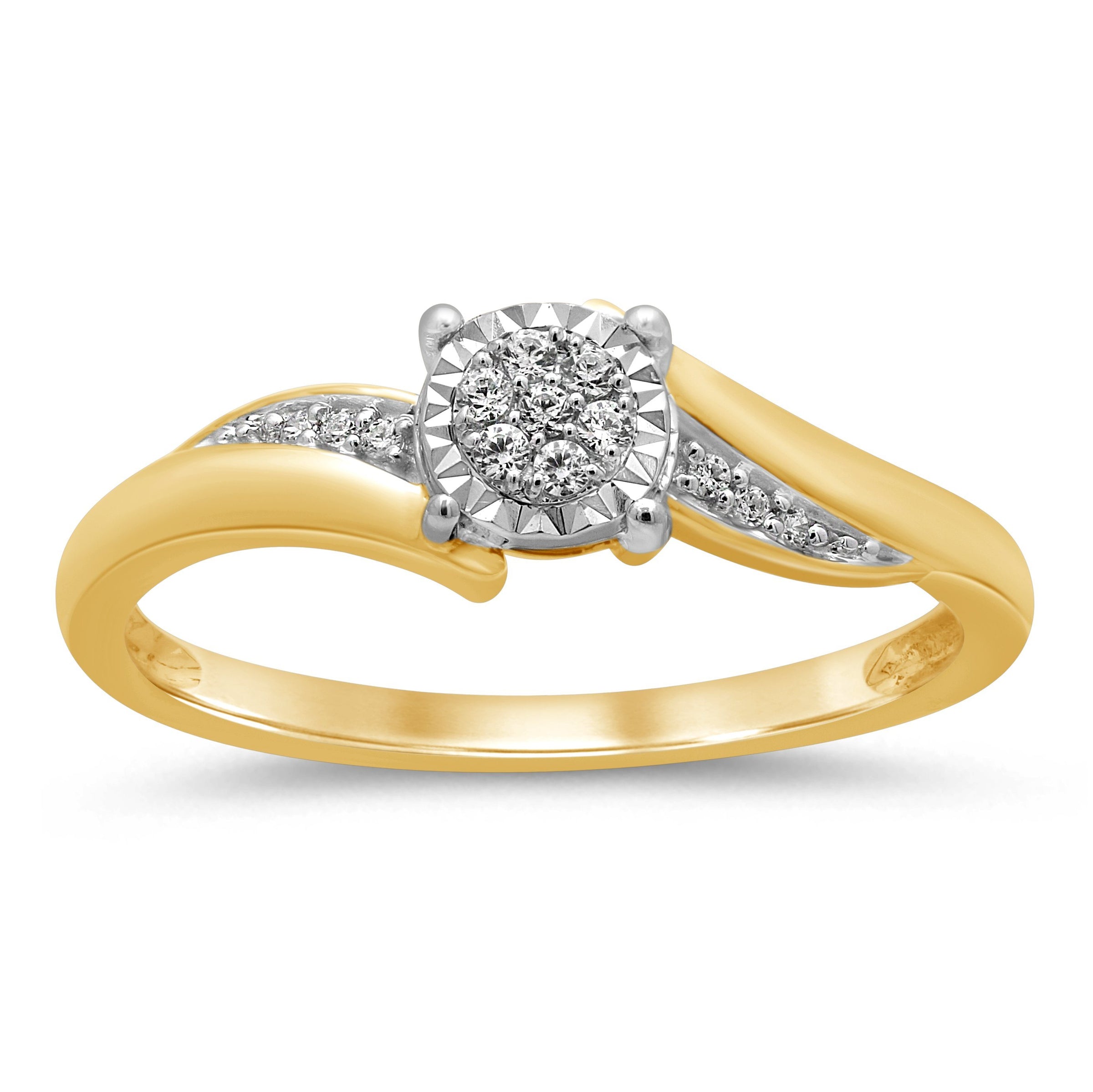 Brilliant Illusion Diamond Set Ring in 9ct Yellow Gold Rings Bevilles 