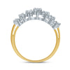 Brilliant Set Two Row Ring with 1/4ct of Diamonds in 9ct Yellow Gold Rings Bevilles 