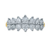 Brilliant Set Two Row Ring with 1/4ct of Diamonds in 9ct Yellow Gold Rings Bevilles 