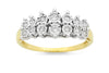 Brilliant Set Two Row Ring with 1/4ct of Diamonds in 9ct Yellow Gold Rings Bevilles 
