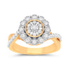 Miracle Crossover Ring with 1/2ct of Diamonds in 9ct Yellow Gold Rings Bevilles 