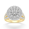 Miracle Composite Ring with 1.00ct of Diamonds in 9ct Yellow Gold Rings Bevilles 