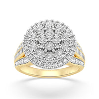 Miracle Composite Ring with 1.00ct of Diamonds in 9ct Yellow Gold Rings Bevilles 