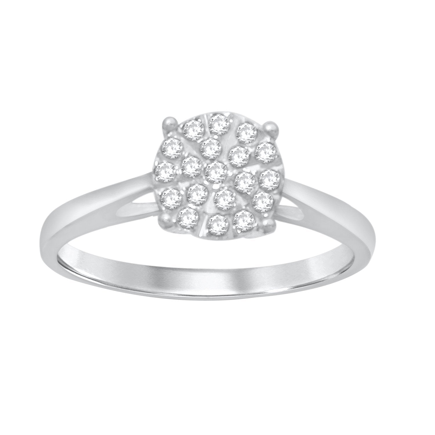 Martina Ring with 1/4ct of Diamonds in 9ct White Gold Rings Bevilles 