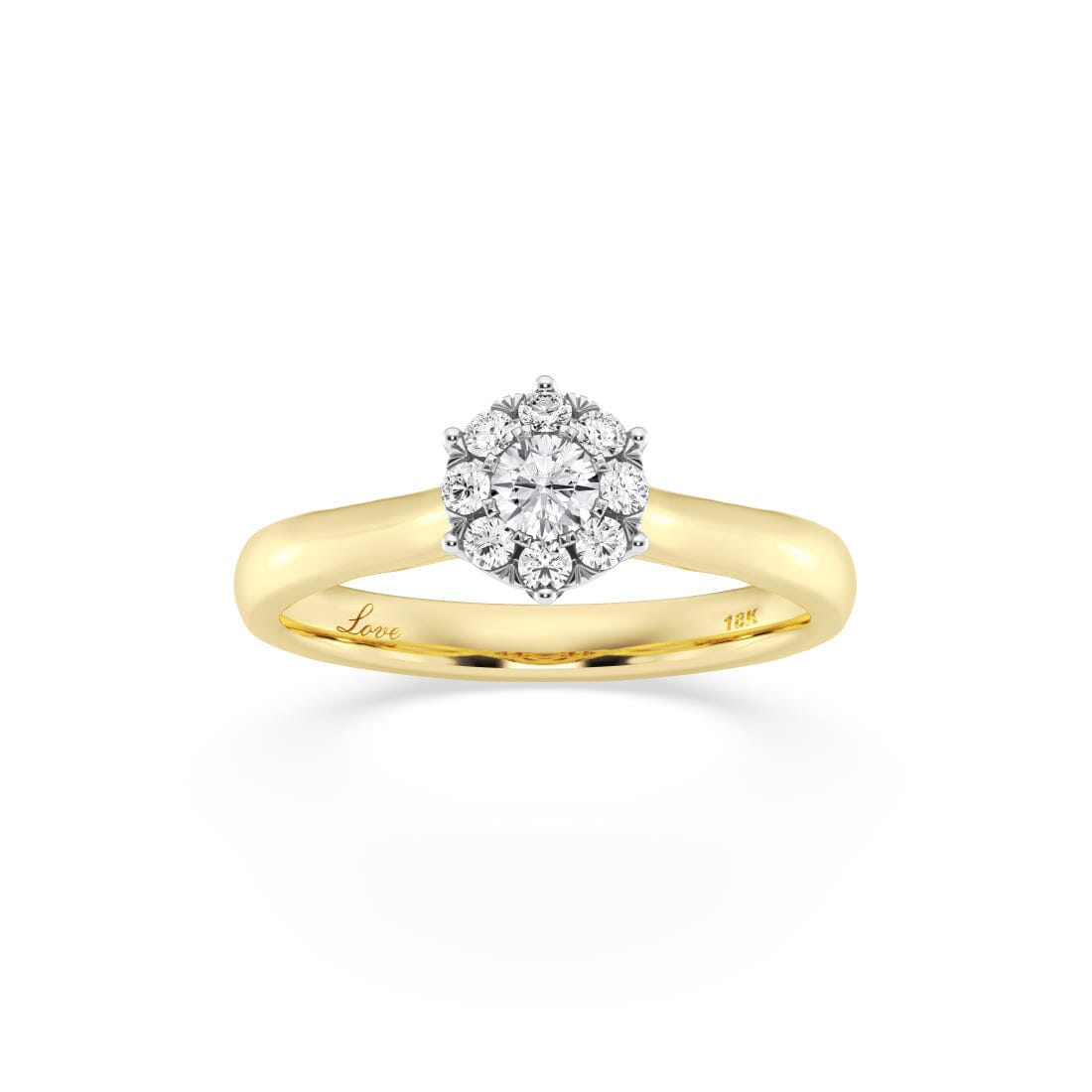 Facets of Love Star Ring with 0.30ct of Diamonds in 18ct Yellow Gold Rings Bevilles 