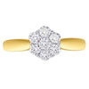 Brilliant Flower Solitaire Ring with 1/2ct of Diamonds in 18ct Yellow Gold Rings Bevilles 