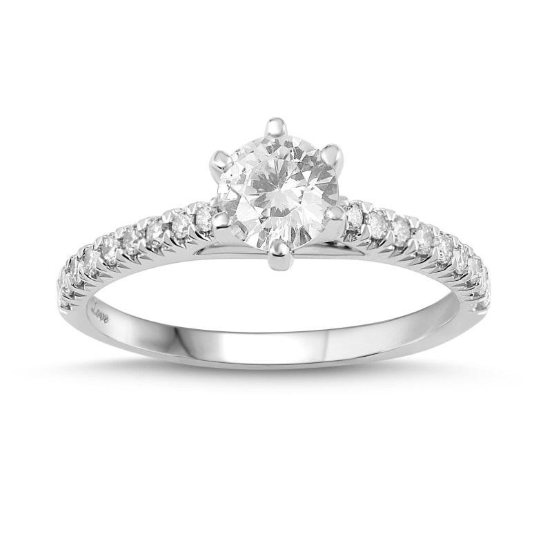 Facets of Love Ring with 3/4ct of Diamonds in 18ct White Gold Rings Bevilles 